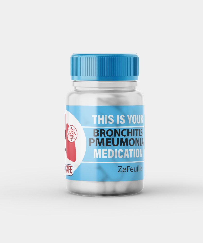 Bronchitis pneumonia medication label
