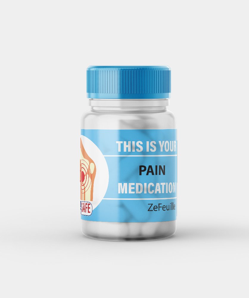 Pain medication label