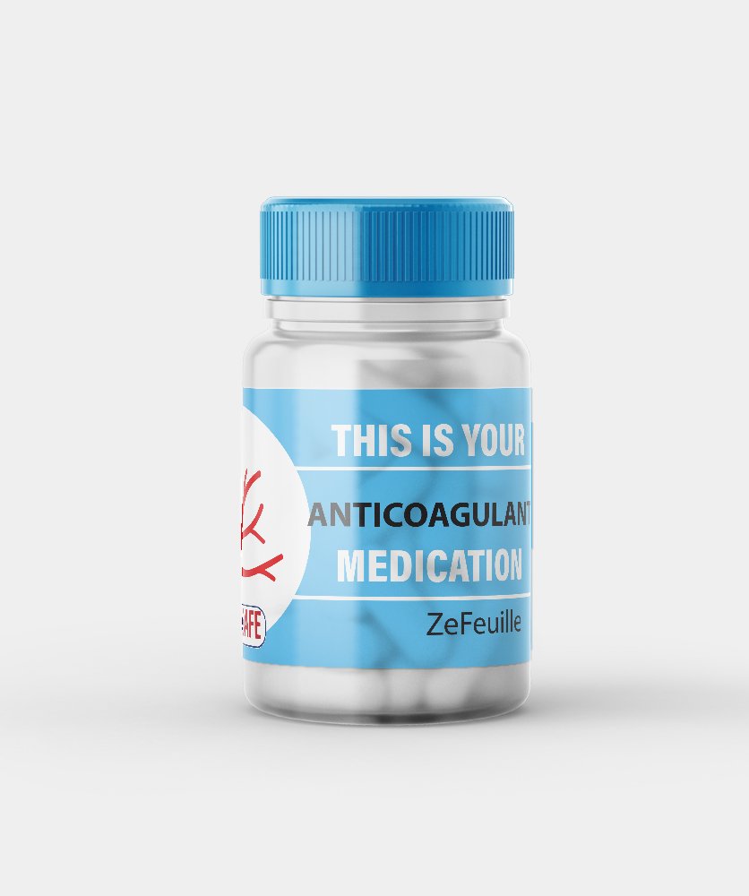 Anticoagulant medication label