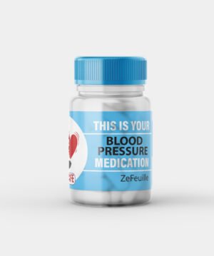 Blood pressure medication label