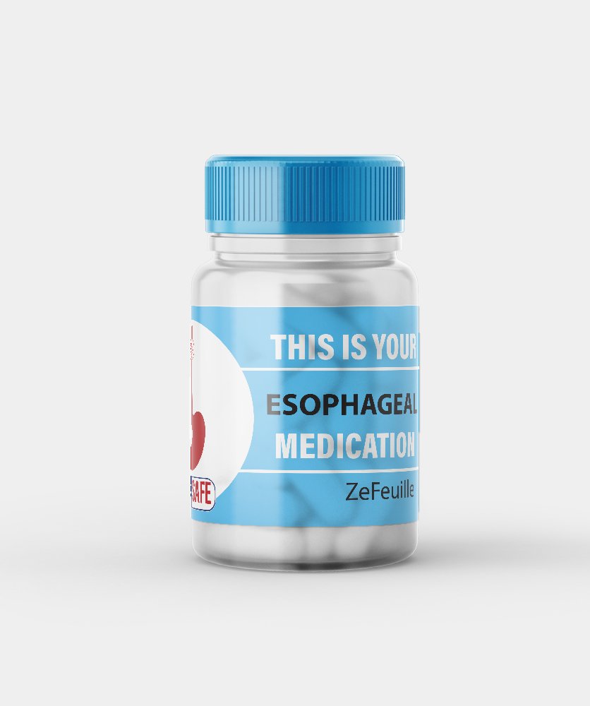 Esophageal Medication Label