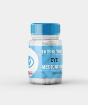 Eye medication label