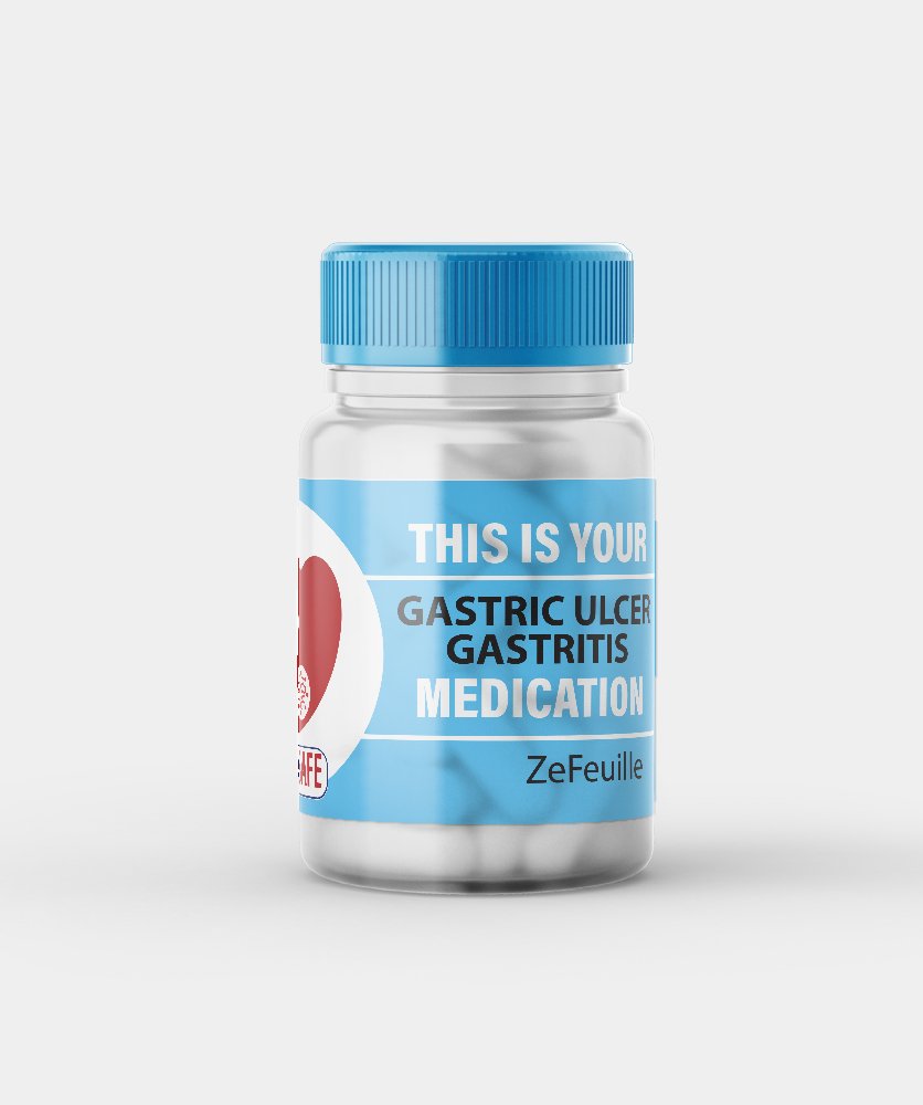 Gastric Ulcer Gastritis Medication Label